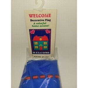 Vintage NOS "Welcome" Decorative Flag Banner 29"x41. 5"
